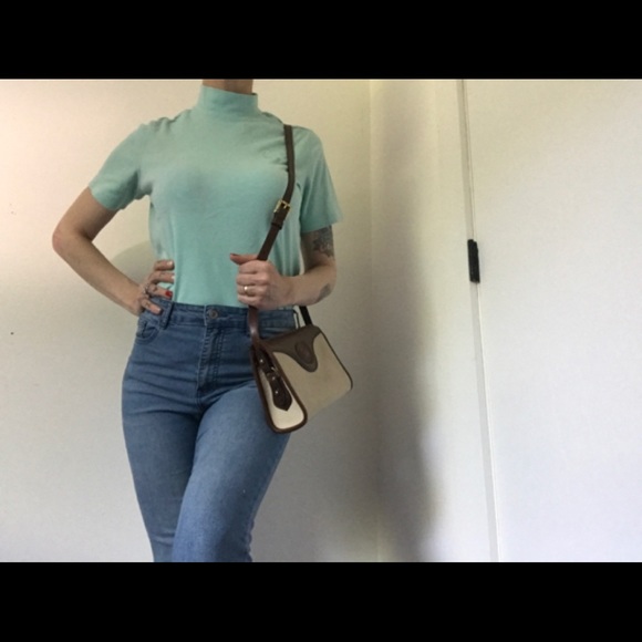 Blair Mock Neck Short Sleeve Blouse Sea foam - Picture 6 of 15